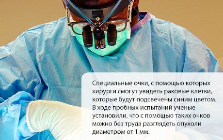 Špeciálne okuliare pomôžu onkochirurgom odstrániť všetky patologické bunky bez ovplyvnenia zdravých.
